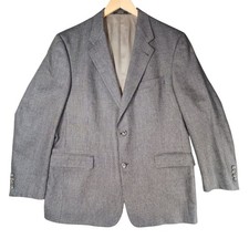 Vtg Hart Schaffner Marx Nordstrom Blazer sz 44R Men Gray Sport Coat Nailhead USA