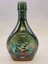 Vintage Wheaton Commemorative Decanter -Robert E. Lee- Iridescent Green