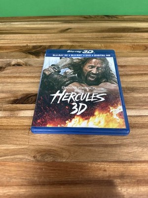 Hercules 3D Blu-ray + Blu-ray 2-Disc Set w/ Slip Case Dwayne Johnson NO DVD