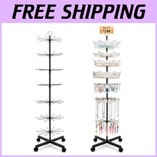 Rotating Display Rack for Keychains, Jewelry - Black