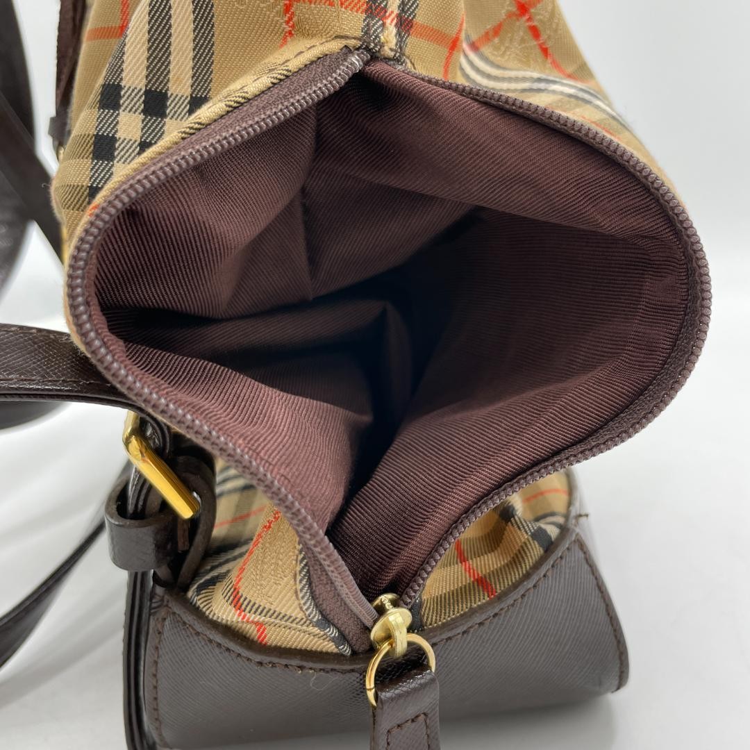 Burberry Leather Drawstring Backpack Shadow Horse… - image 13