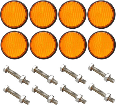 8Pcs Reflektoren Anhänger, Orange Katzenaugen Reflektoren für Fahrrad und Anhäng
