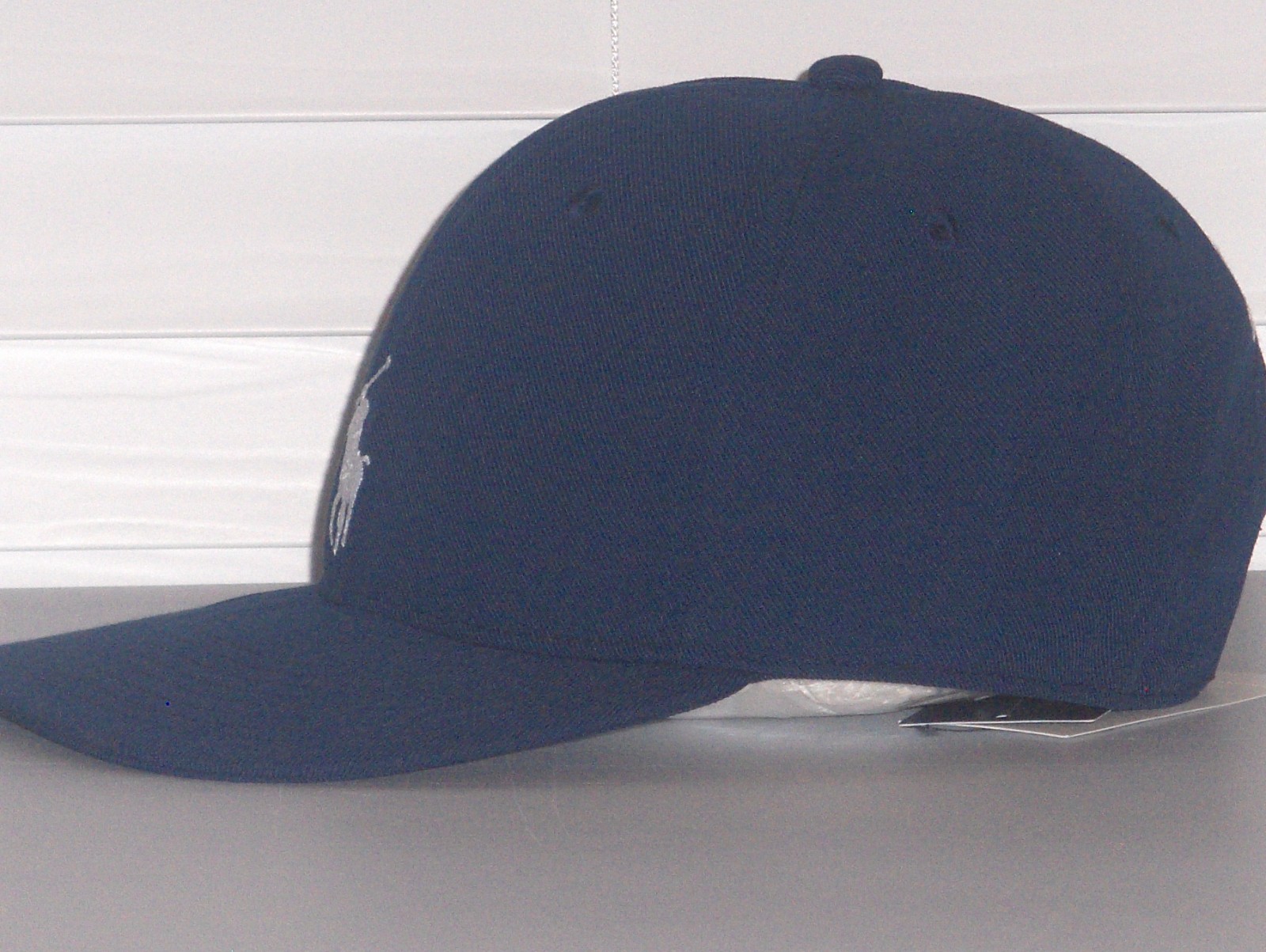 Cappello berretto baseball POLO RALPH LAUREN uomo poliestere pony corona alta piatto Bill NAVY