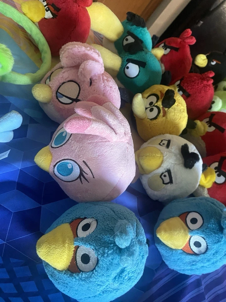 Lot Of 26 Angry Birds Plush Red Blue Rio Pig Commonwealth Classic/ 1 Earmuffs - Image 3 of 4