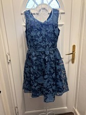 Yumi Vintage Blue Sleeveless Lace Dress Size 12