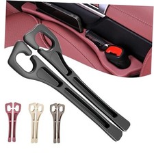 2PCS Car Seat Gap Filler Organizer, No Drop Seat Guard, Automotive Trays Black