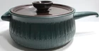 Vintage Red Wing Pottery Saucepan Casserole with Lid Ceramastone Green Brown
