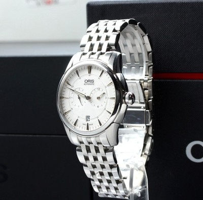 Oris 7667 Artelier Regulateur White Dial Automatic Men's Watch [N MINT Box Card]