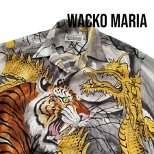 Wackomaria Men Timlehi Dragon And Tiger Hawaiian Shirt M Limited Edition Rare Mo