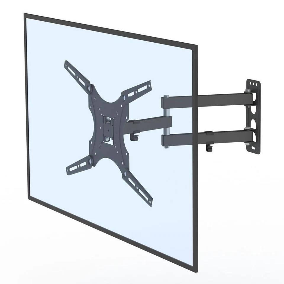 Full Motion TV Wall Mount Bracket Swivel Tilt for 26 32 36 37 40 42 46 49 50 55"