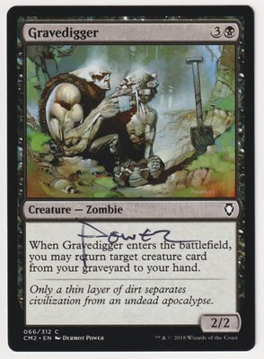 Signed Gravedigger LP Commander Anthology Volume II Artist Dermot Power 2018 MTG
