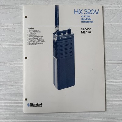 Standard Communications HX320V VHF/FM Handheld Service Manual