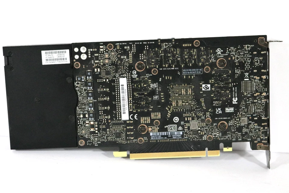 NVIDIA Quadro RTX 4000 GPU 8GB GDDR6 Graphics Card w Retention Bracket & Screws - Image 3 of 4