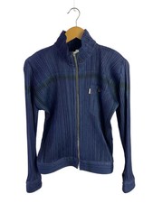 PLEATS PLEASE ISSEY MIYAKE Denim Transfer Pleated Jacket 5 Polyester Navy PP33 J