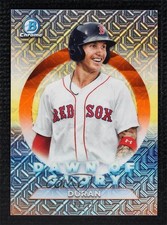 2020 Bowman Chrome Mega Box Orange Mojo Refractor 22/25 Jarren Duran #DG-5 1v3