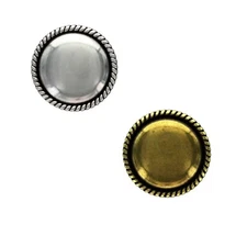 WESTERN LEATHER CRAFT ART TACK ANTIQUE BRASS 1 inch ROPE EDGE CONCHO screw back