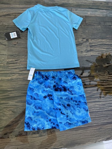 Under Armour Boys Dye Long Sleeve Swim Set Glacier Blue Sz 5 UASGK55E-465 - Picture 4 of 6