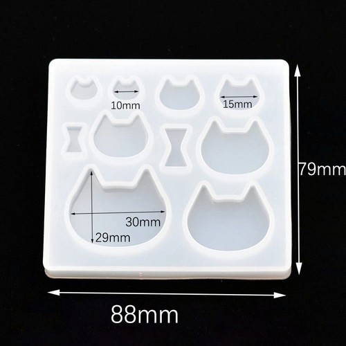 Cats Rabbit Pendant Resin Silicone Mold - Diy Earrings Charms Beads Molds 1pc - Picture 9 of 11