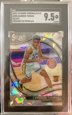 2021-22 Panini Chronicles Draft Picks Select Cameron Thomas Cracked Ice /6