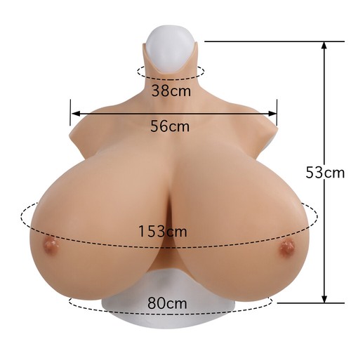 IMI Amazing Z Cup Silicone Breast Forms Crossdresser Breast Plate Drag Queen - Picture 4 of 12