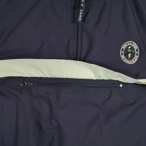 VTG 2002 US Open Ashworth Bethpage Black Packable Windbreaker Men's Sz XXL Navy - Picture 11 of 15