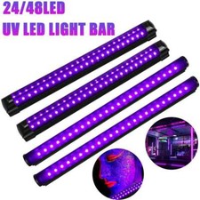 48/24LED UV Black Light Bar Fixtures Ultraviolet USB Strip Lamp DJ Party 2023