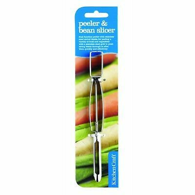 Kitchen Craft Stainless Steel 2 In 1 Vegetable Peeler Bean