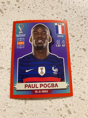 Panini Qatar 2022 World Cup Stickers Paul Pogba Red Parallel