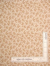 Taupe Beige Wildflower Fields Floral Flower Cotton Fabric Santee By The yard