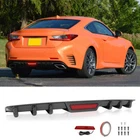 For Lexus RC F RC200t RC300 RC350 Rear Bumper Diffuser LED Brake Stop Tail Light