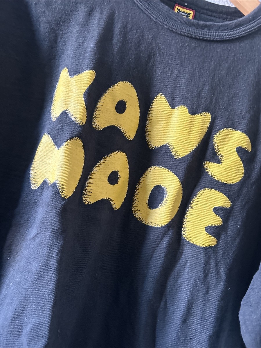 KAWS X Human Made KAWS MADE T-Shirt Size XL Black Streetwear KAWS X Human Made KAWS MADE T-Shirt Size XL Black Streetwear
