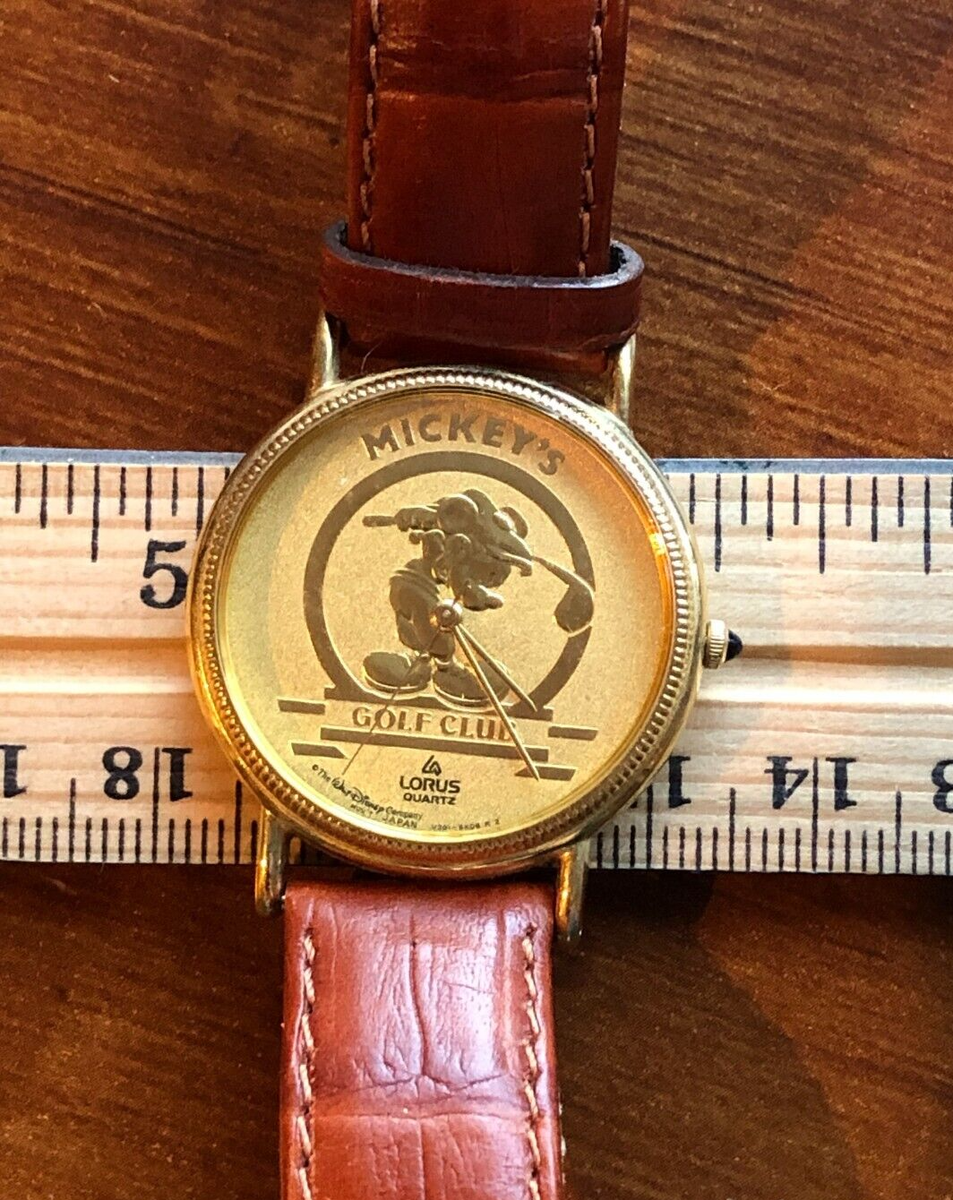 Vintage Lorus Disney Mickey Mouse Golf Club strap quartz  display picture 2