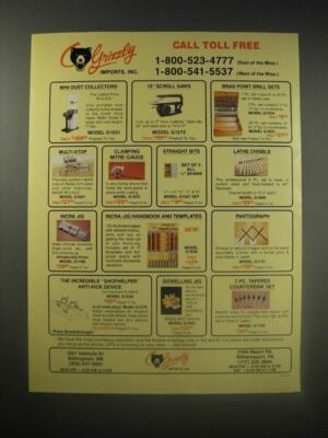 #ad 1990 Grizzly Imports Tools Ad $19.99