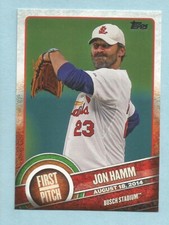 2015 Topps Baseball FIRST PITCH Jon Hamm Actor Mad Men FP-18