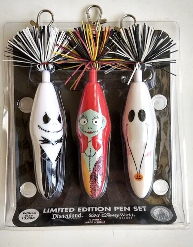 The Nightmare Before Christmas Zero Sally Jack Disney Ltd Edition Pen Set NEW