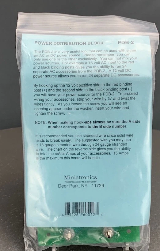 Miniatronics Corp PDB-1 24-Position Prewired Power Distribution Block LZ E15 - Image 2 of 4