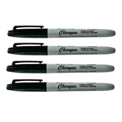 4x  Schwarze Marker CD Folienmarker Universalmarker Folienschreiber permanent