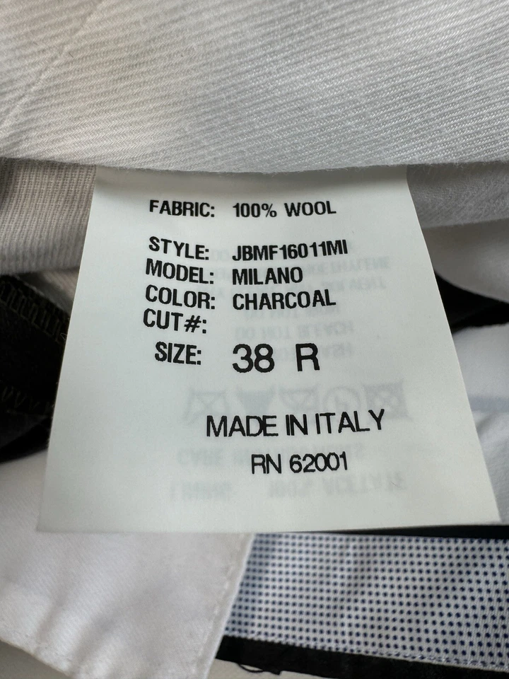 The Men’s Store Bloomingdale’s 38R (39x31) Wool Dress Pants Milano Charcoal - Image 4 of 4