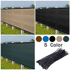 50ft Privacy Fence Screen Windscreen Garden Yard Mesh Shade Green Brown Black