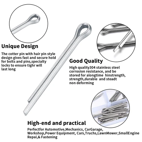 150-tlg Splinte Sortiment Gerade Sicherungssplinte Splint Set Sicherungsstifte - Bild 5 von 12
