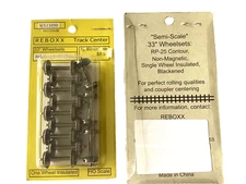 ReBoxx-1 33" HO Semi-scale wheels sets, 1.050" Axle Length, 12/ Pkg, NMRA RP-25