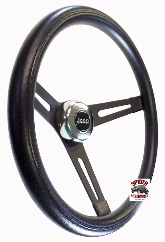 Jeep CJ5 CJ6 1967-1975 volante 13 1/2" Muscle Car negro Foto 2 de 4