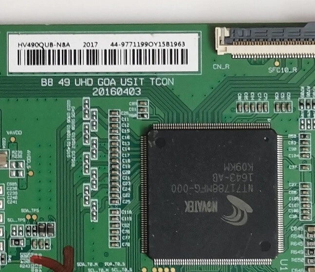 Haier HV490QUB-N8A T-Con Board BB B8 49 UHD GOA USIT TCON 20160403 For 49UF2500 - Image 2 of 2