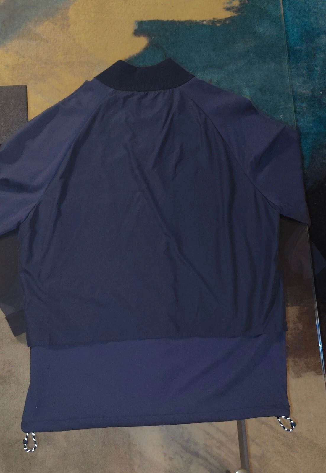 LOUIS VUITTON（LV） Esclusiva giacca con cerniera uomo blu navy LV America's Cup da uomo blu navy taglia 4L.