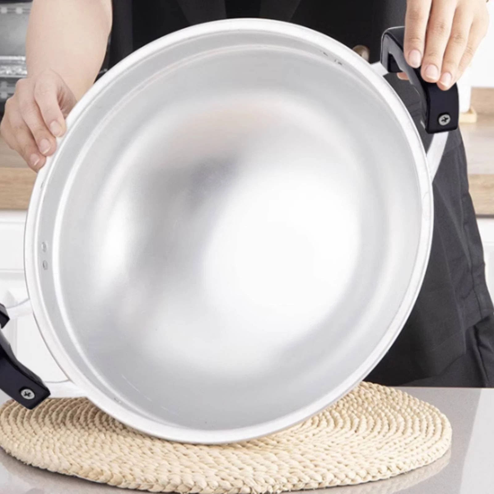 Aluminum Steamer Pot with Insert Food-Grade Material Round Bottom Stockpot