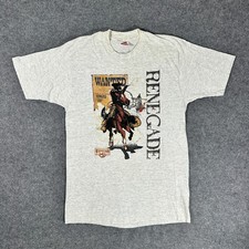 Vintage "Wanted" Renegade West Action Cowboy Shirt USA Made - Size Large