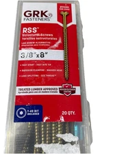 GRK  RSS   3/8” X 8” Structural Screws, 20 Screws Complete #96301