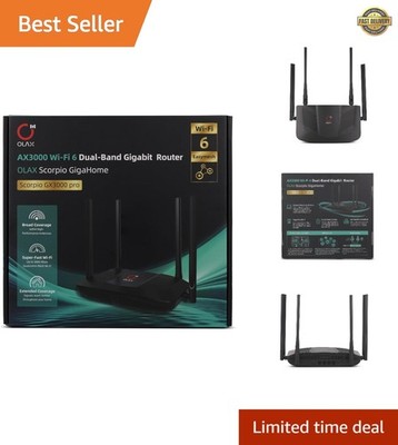 Scorpio GigaHome AX3000 Dual-Band Wi-Fi 6 Router