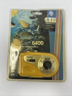 Vivitar Vivicam 8400 8.1MP Yellow Underwater Digital Camera - New Sealed