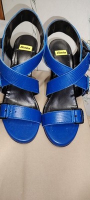 DAMEN SANDALEN GR 38 LEDER 15 CM HOHER ABSATZ BATA